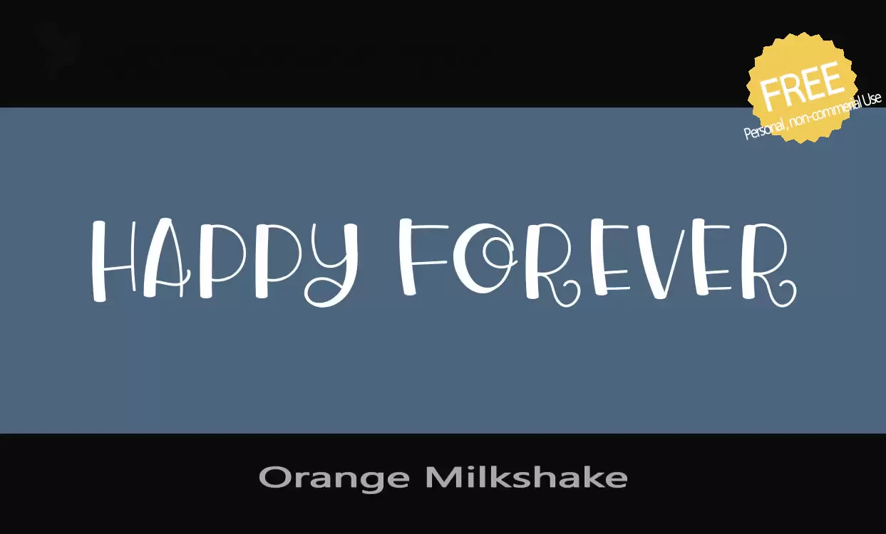 Font Sample of Orange-Milkshake