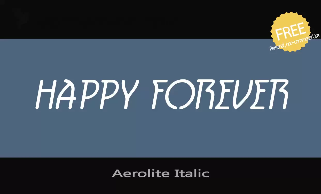 Font Sample of Aerolite-Italic