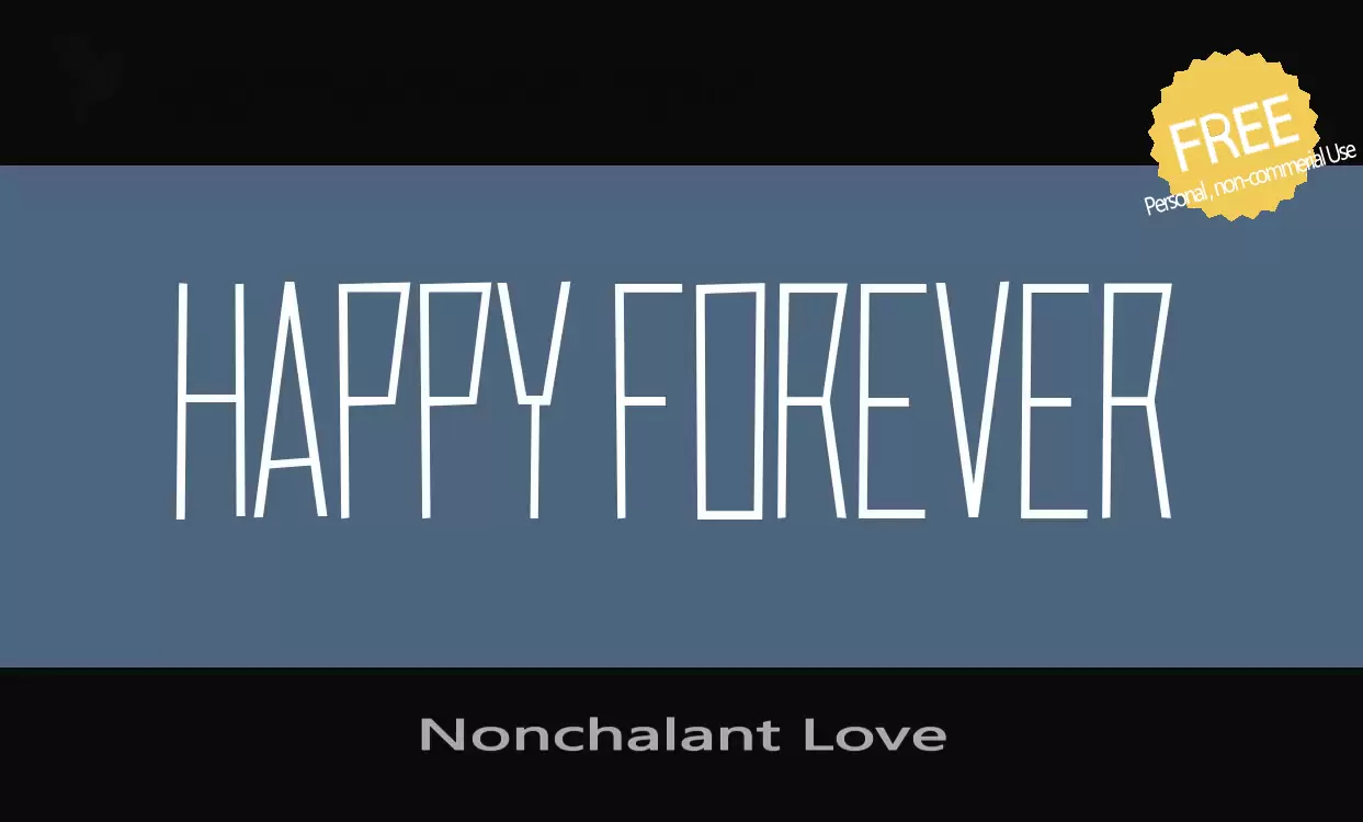 「Nonchalant-Love」字体效果图