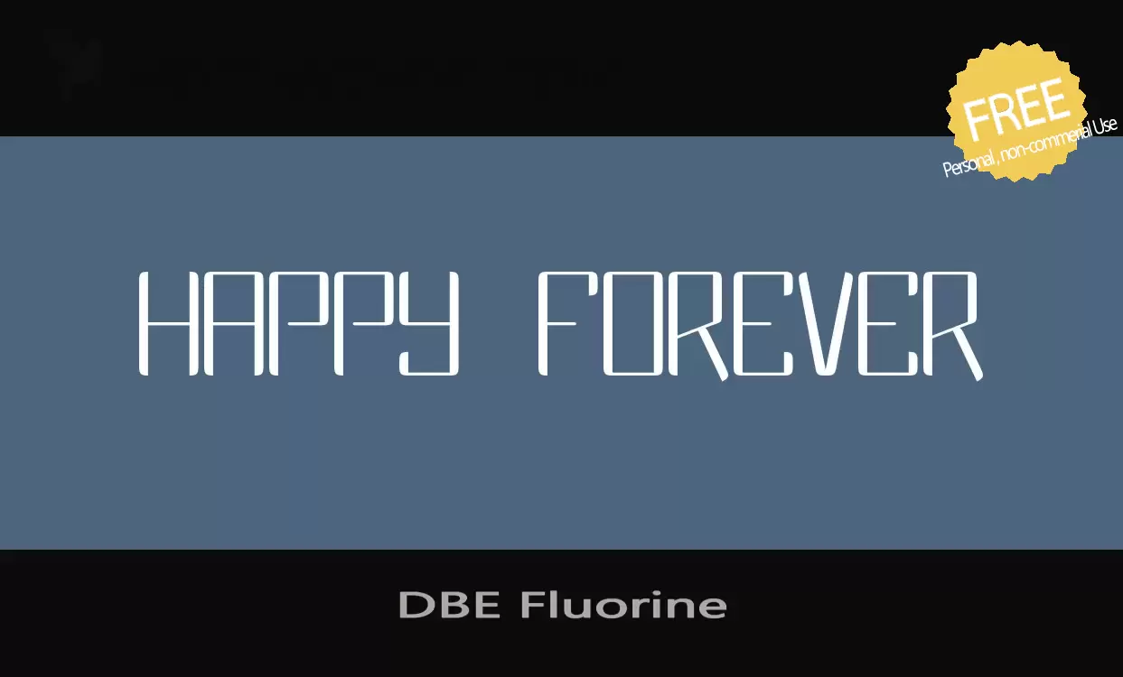 「DBE-Fluorine」字体效果图