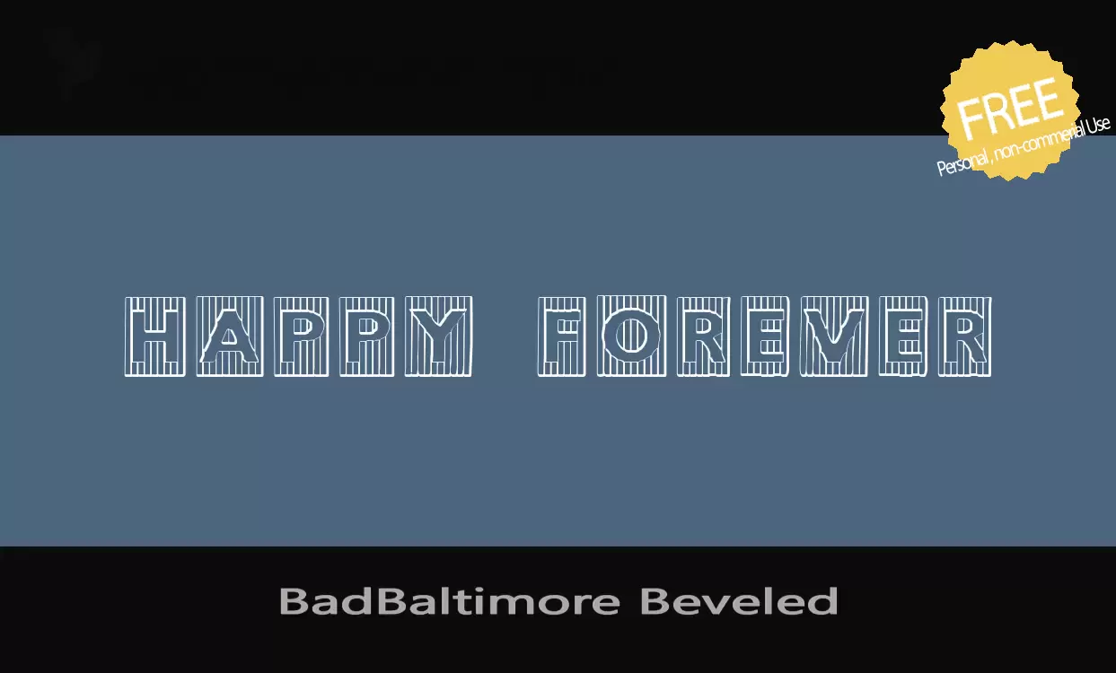 「BadBaltimore-Beveled」字体效果图