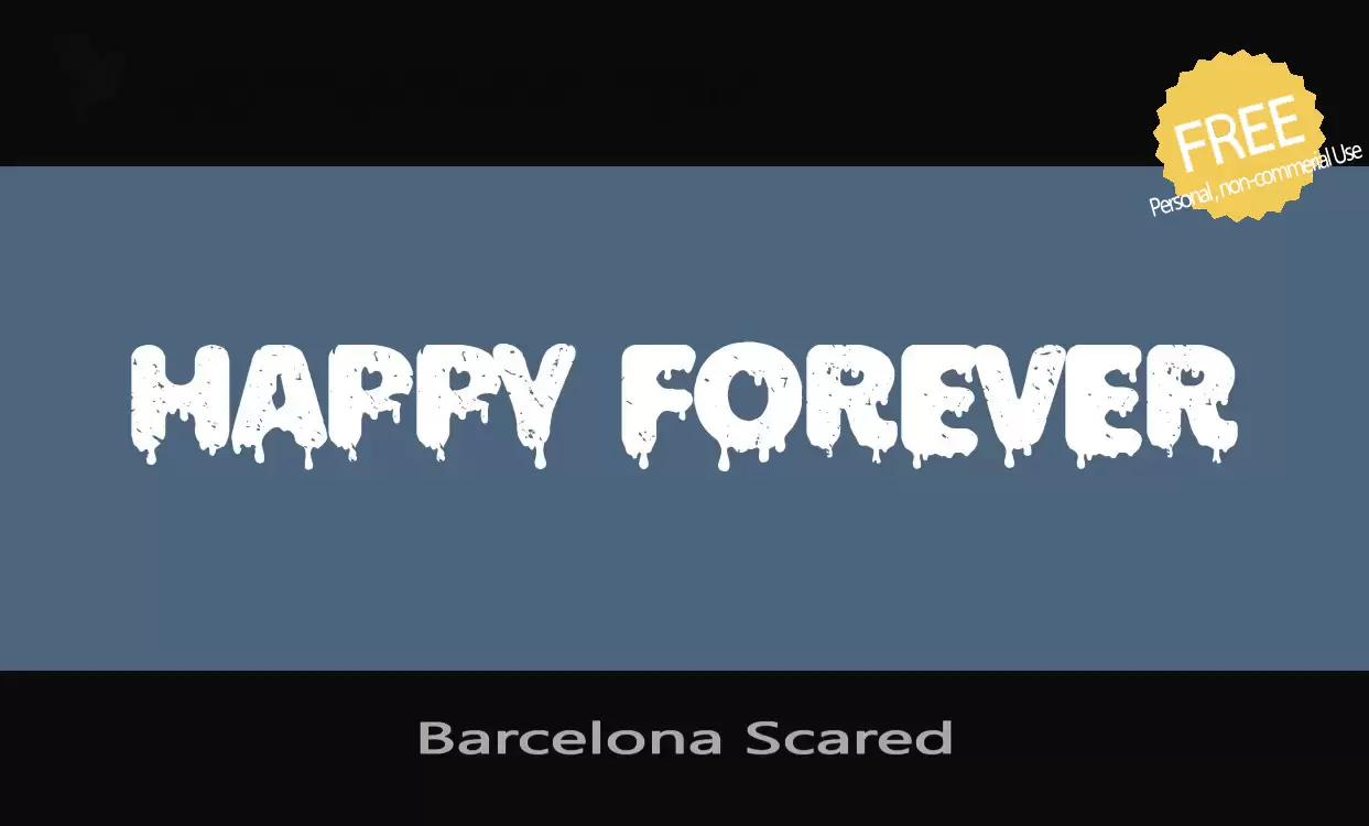 「Barcelona-Scared」字体效果图