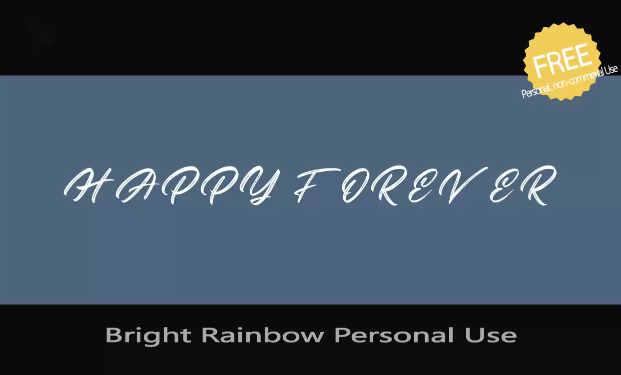 「Bright-Rainbow-Personal-Use」字体效果图