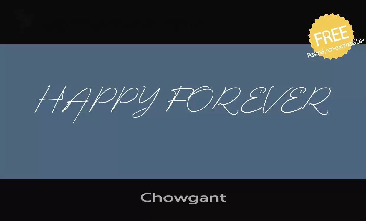 「Chowgant」字体效果图