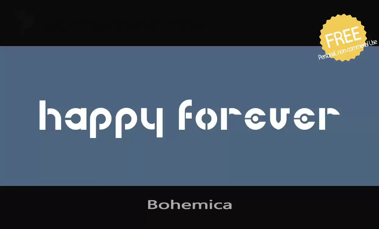 Font Sample of Bohemica