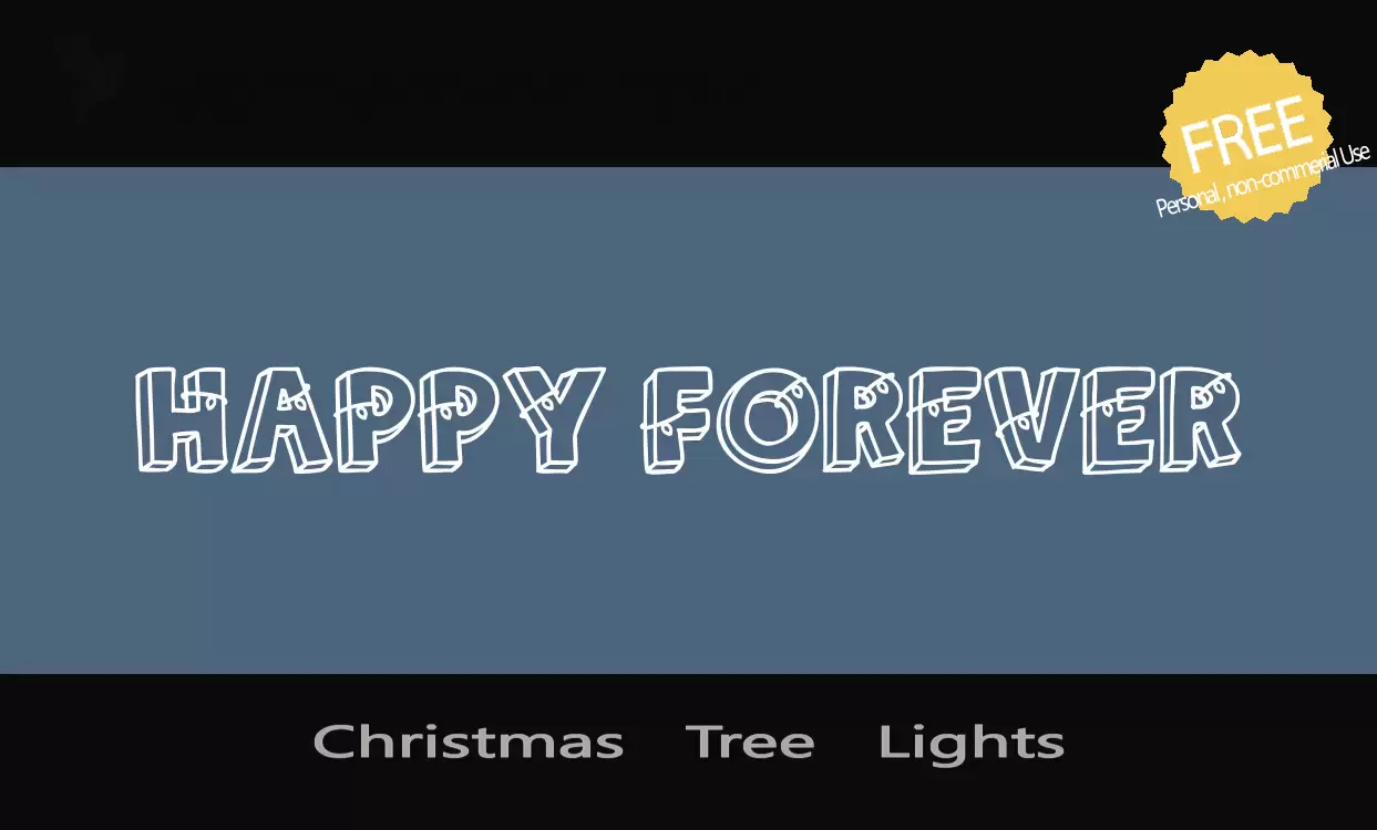 Font Sample of Christmas---Tree---Lights