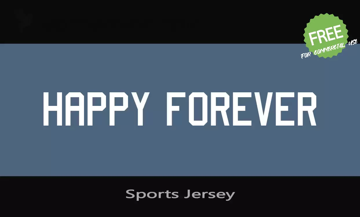 「Sports-Jersey」字体效果图