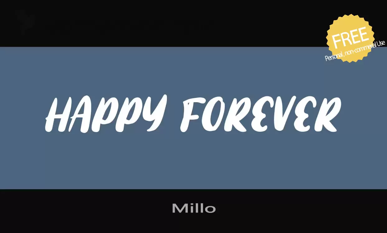 「Millo」字体效果图