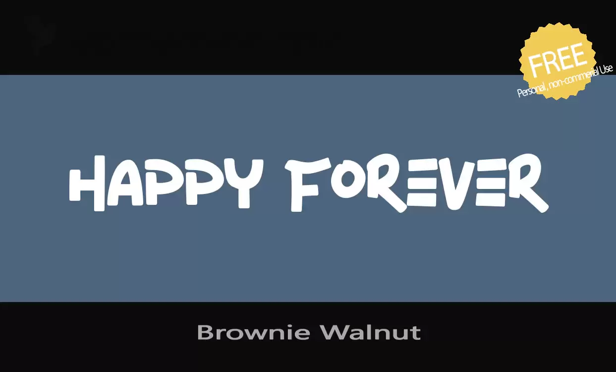 「Brownie-Walnut」字体效果图