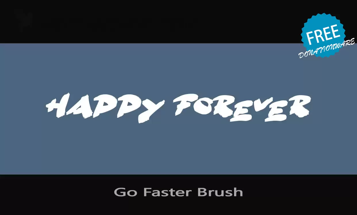 「Go-Faster-Brush」字体效果图