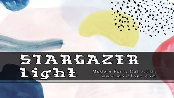 Typographic Design of STARGAZER-Light