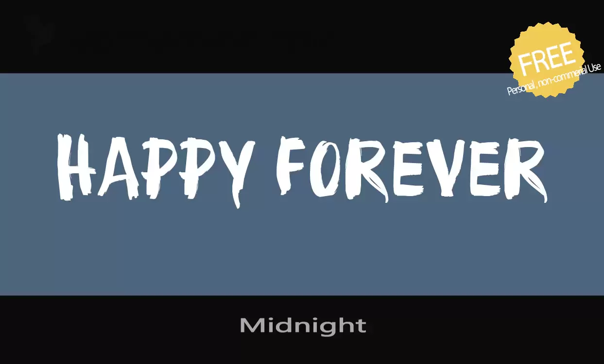 Font Sample of Midnight