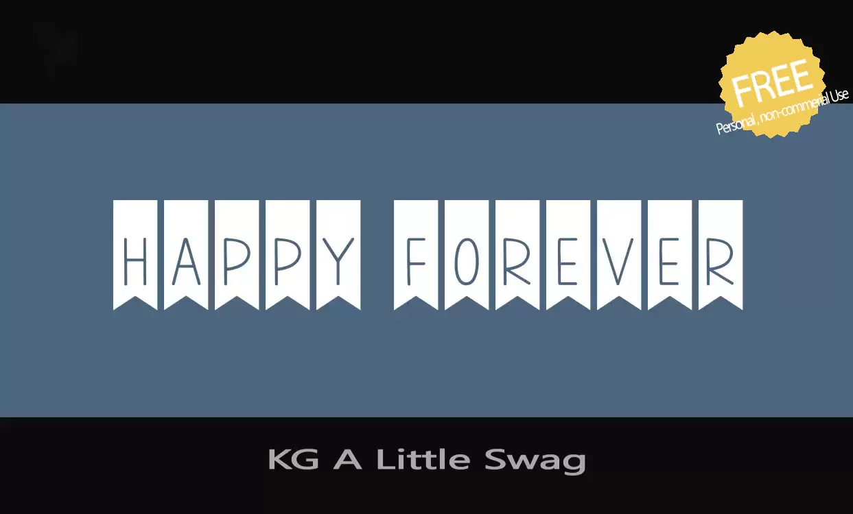 Font Sample of KG-A-Little-Swag