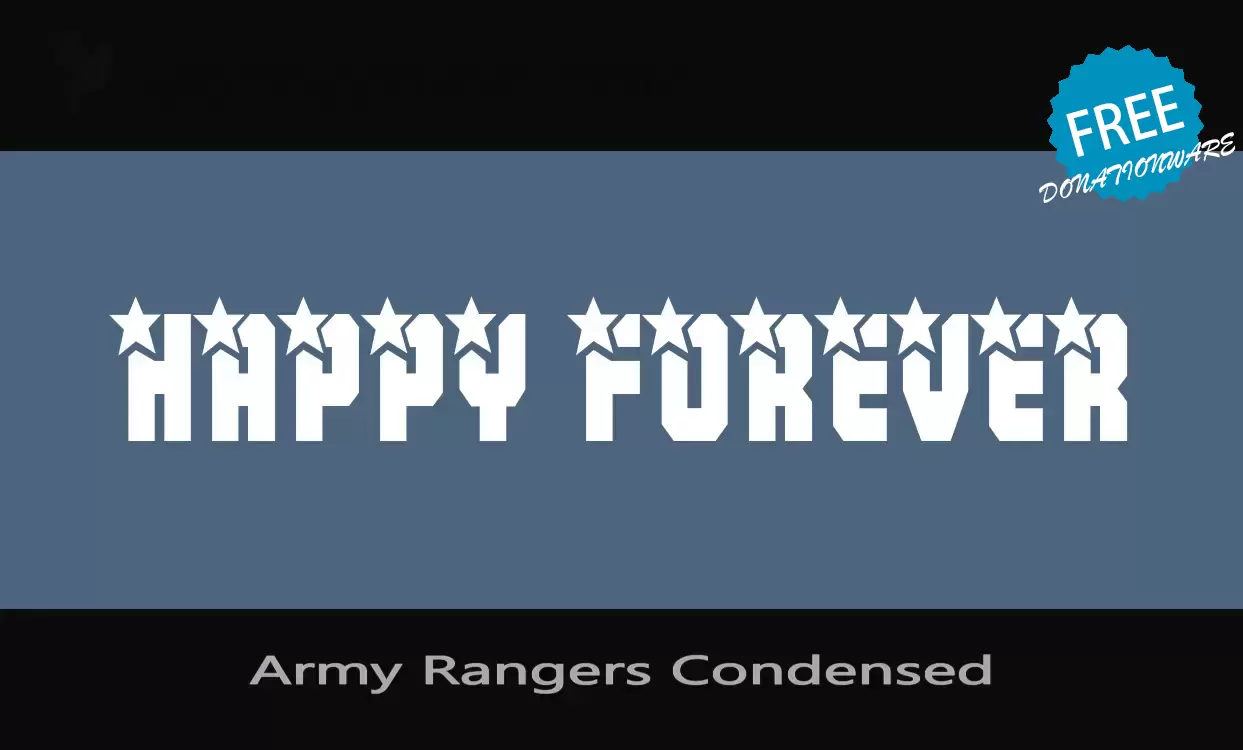 「Army-Rangers-Condensed」字体效果图