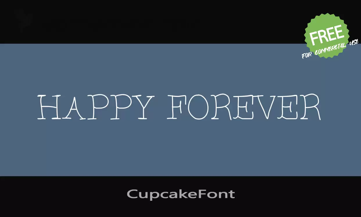 Font Sample of CupcakeFont