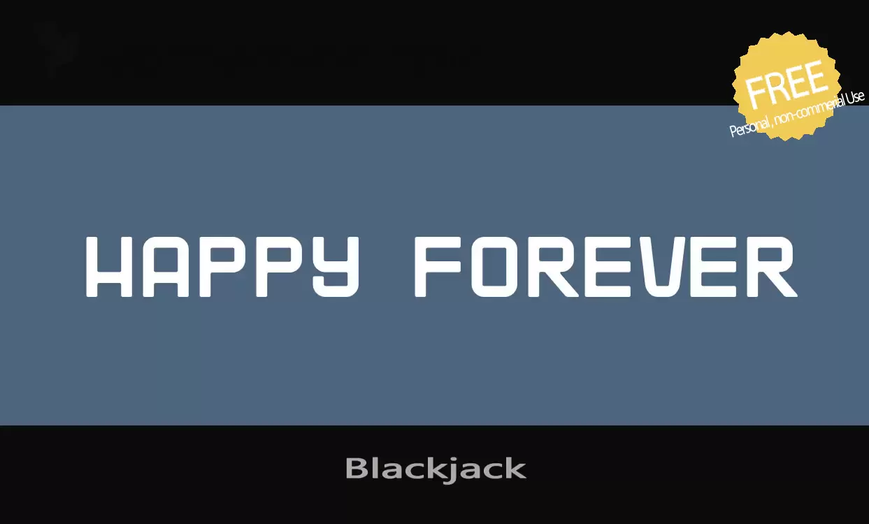 「Blackjack」字体效果图