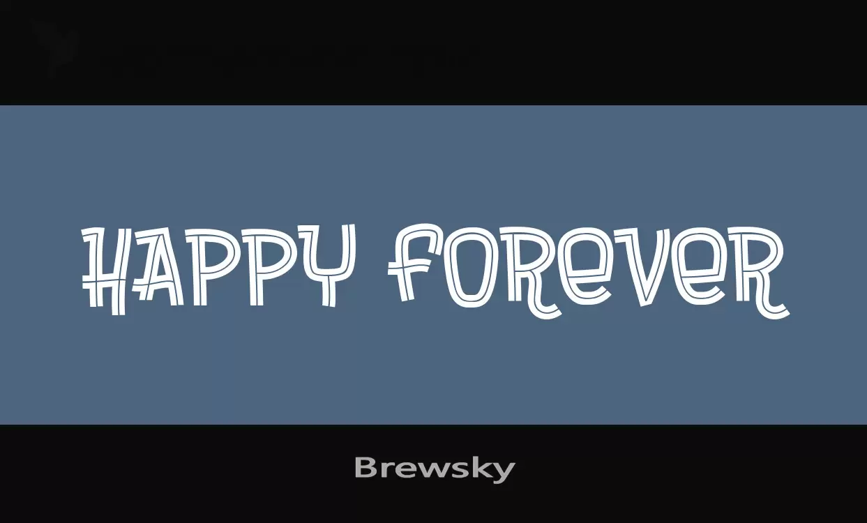 「Brewsky」字体效果图