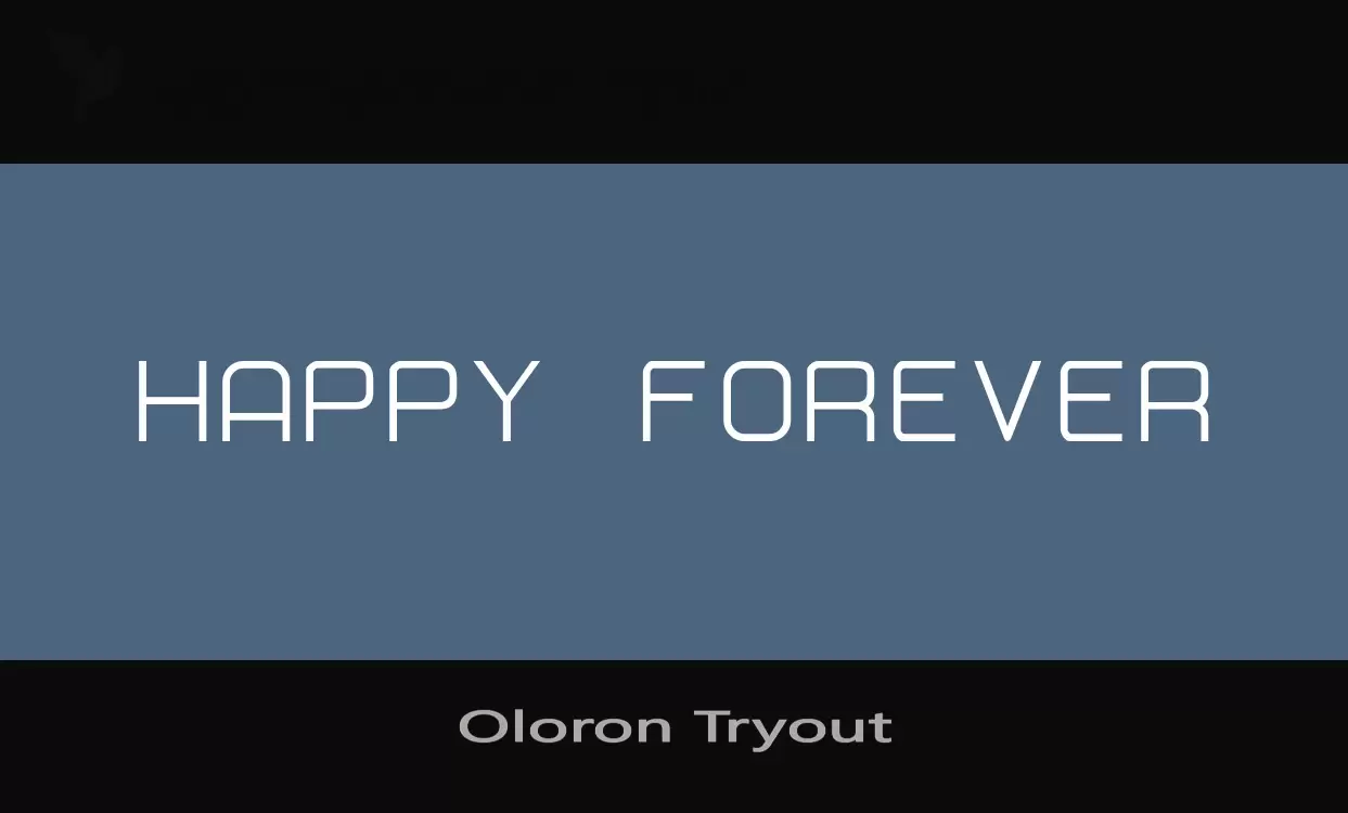 「Oloron-Tryout」字体效果图