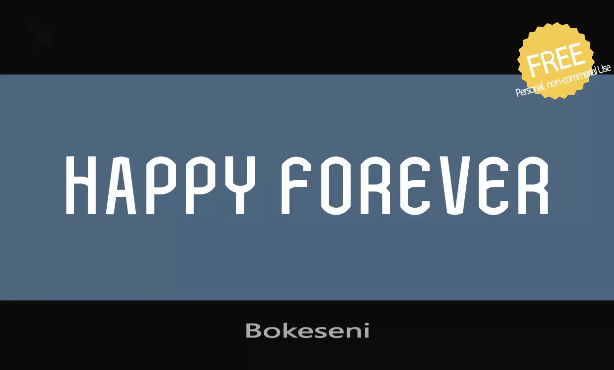 Font Sample of Bokeseni