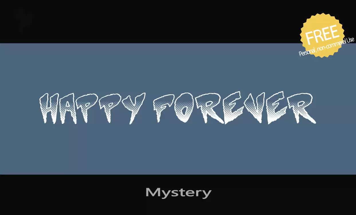 「Mystery」字体效果图