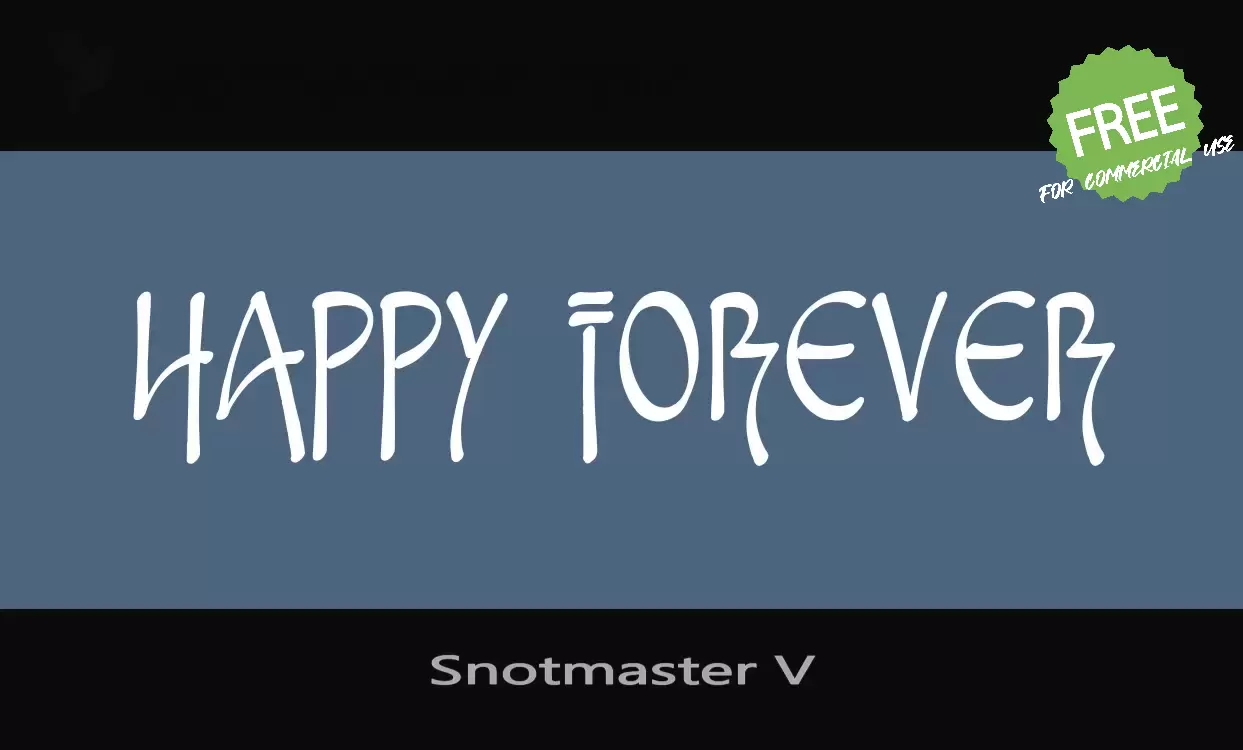 「Snotmaster-V」字体效果图