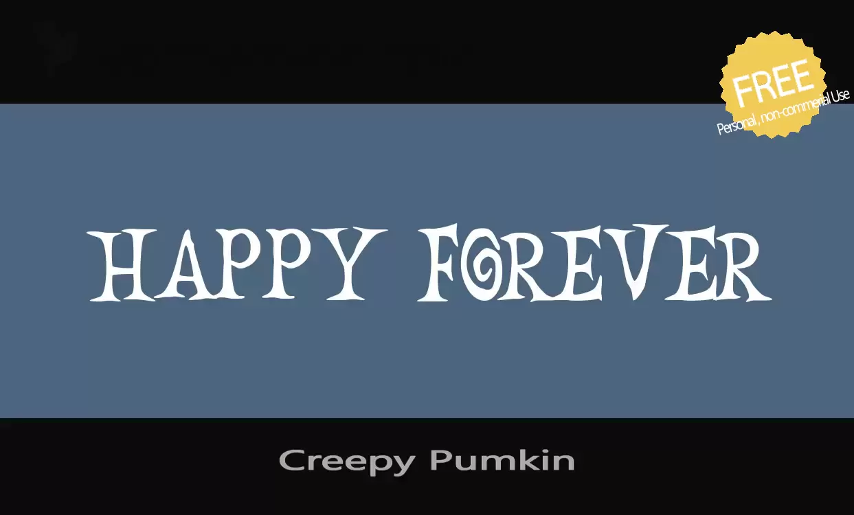 「Creepy-Pumkin」字体效果图