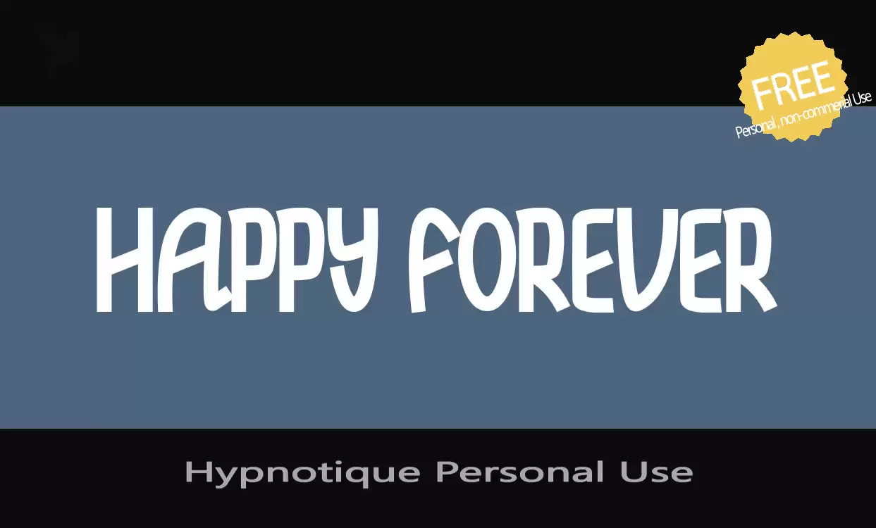 Font Sample of Hypnotique-Personal-Use