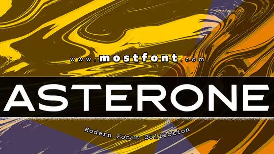 「Asterone-DEMO」字体排版图片