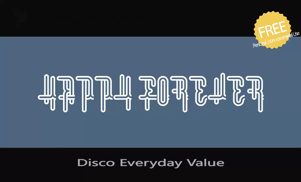 Font Sample of Disco-Everyday-Value