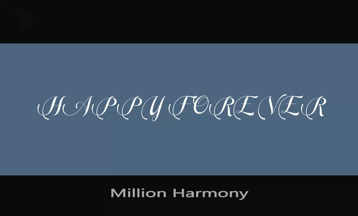 「Million-Harmony」字体效果图