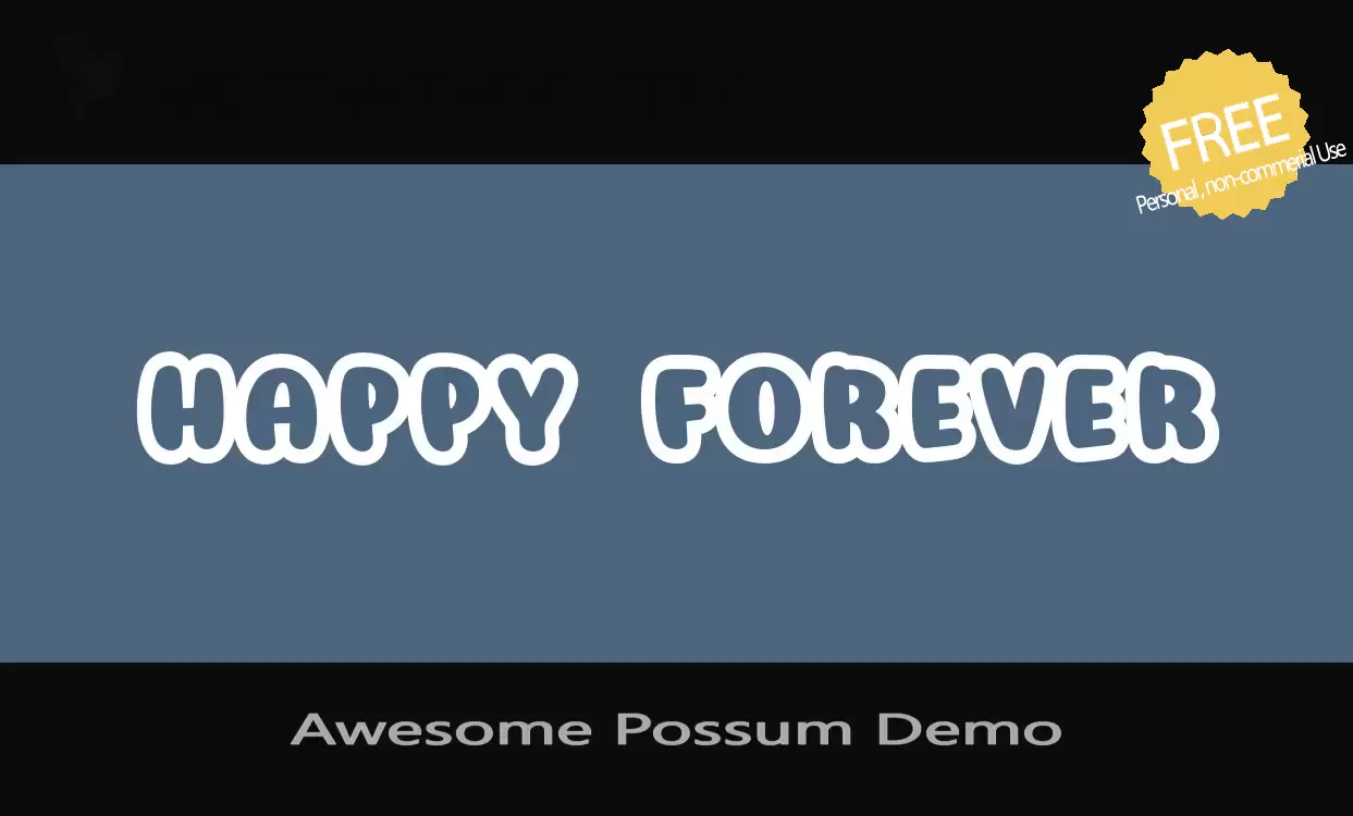 Font Sample of Awesome-Possum-Demo