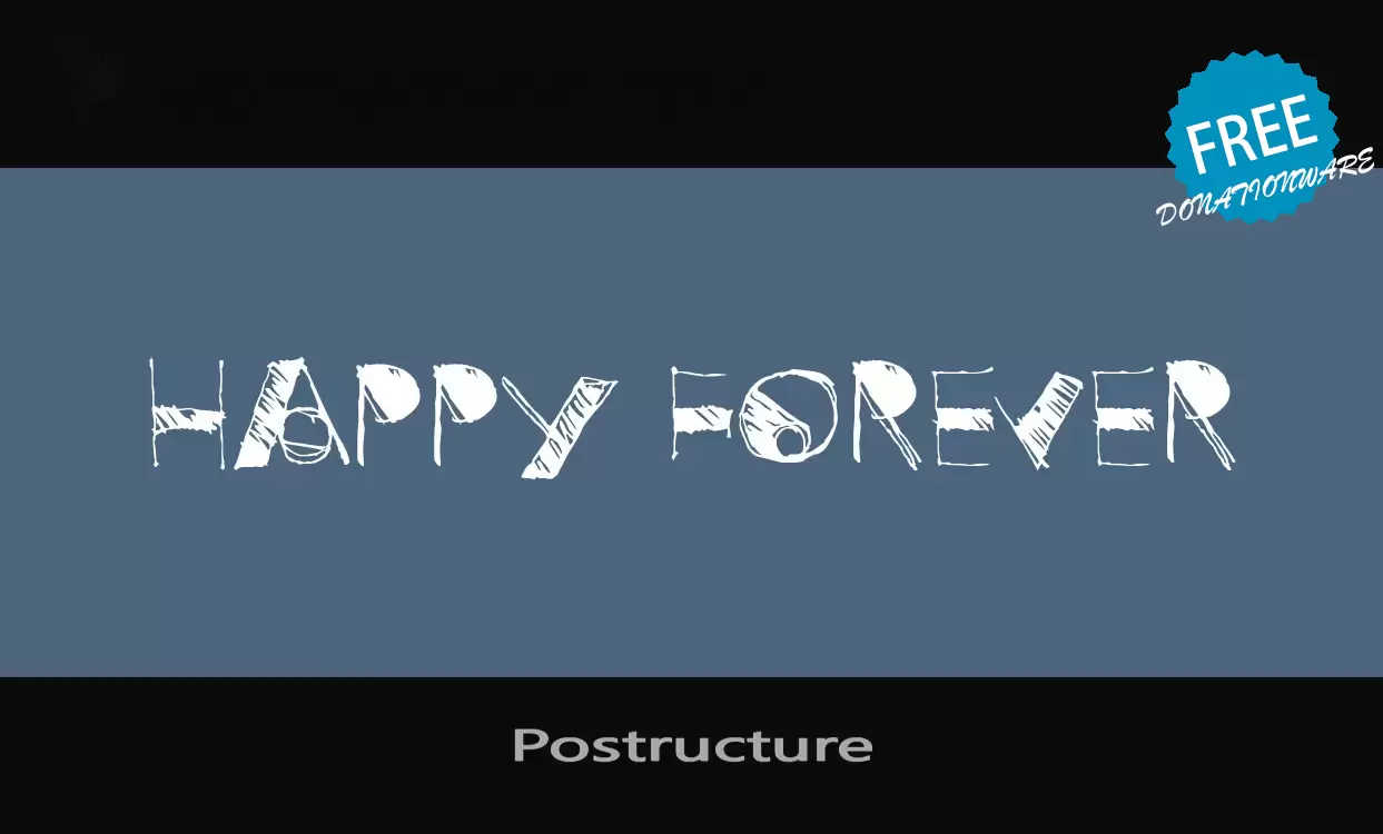 Font Sample of Postructure