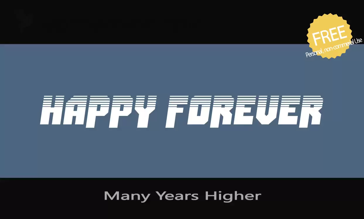 「Many-Years-Higher」字体效果图