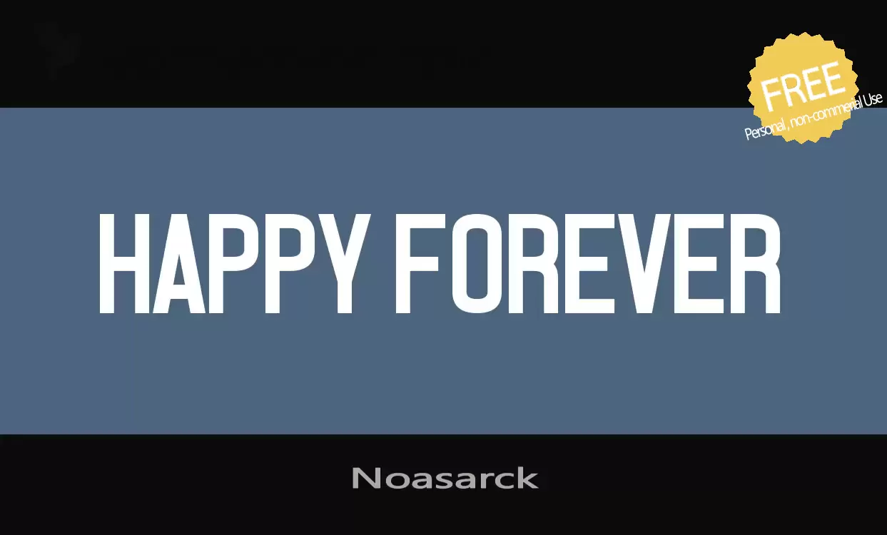 Font Sample of Noasarck