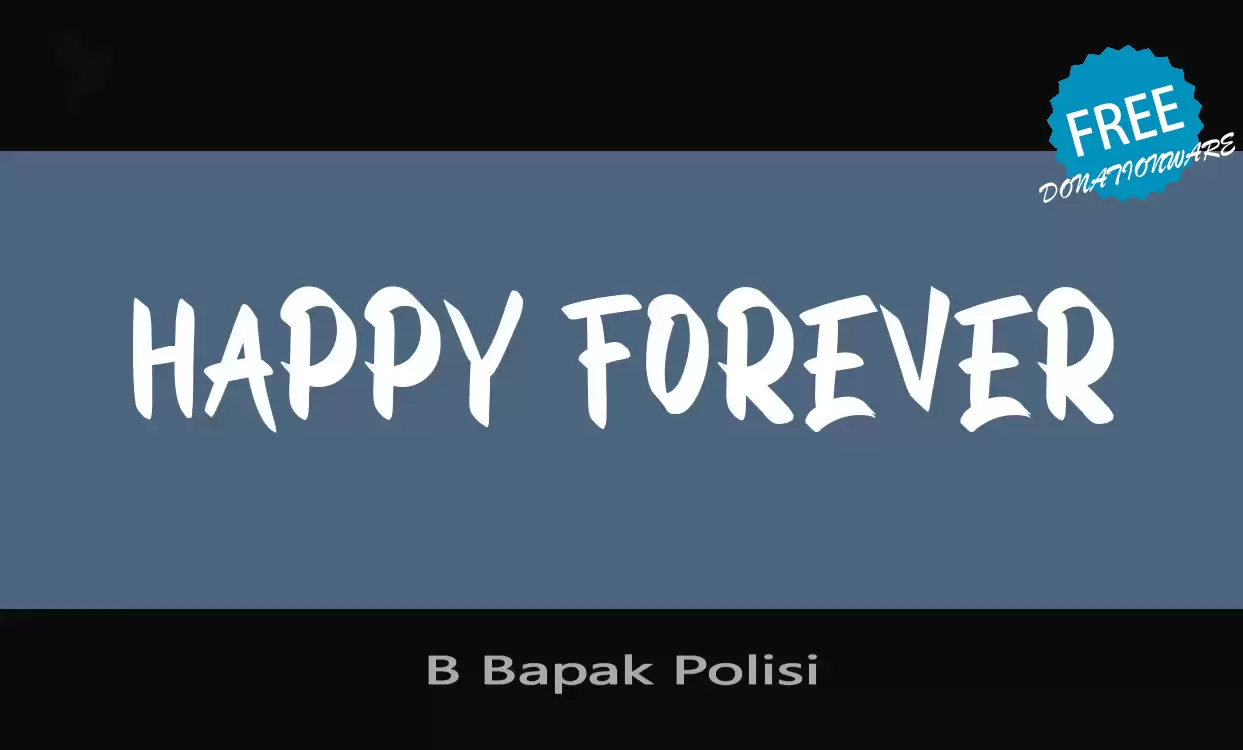 Font Sample of B-Bapak-Polisi