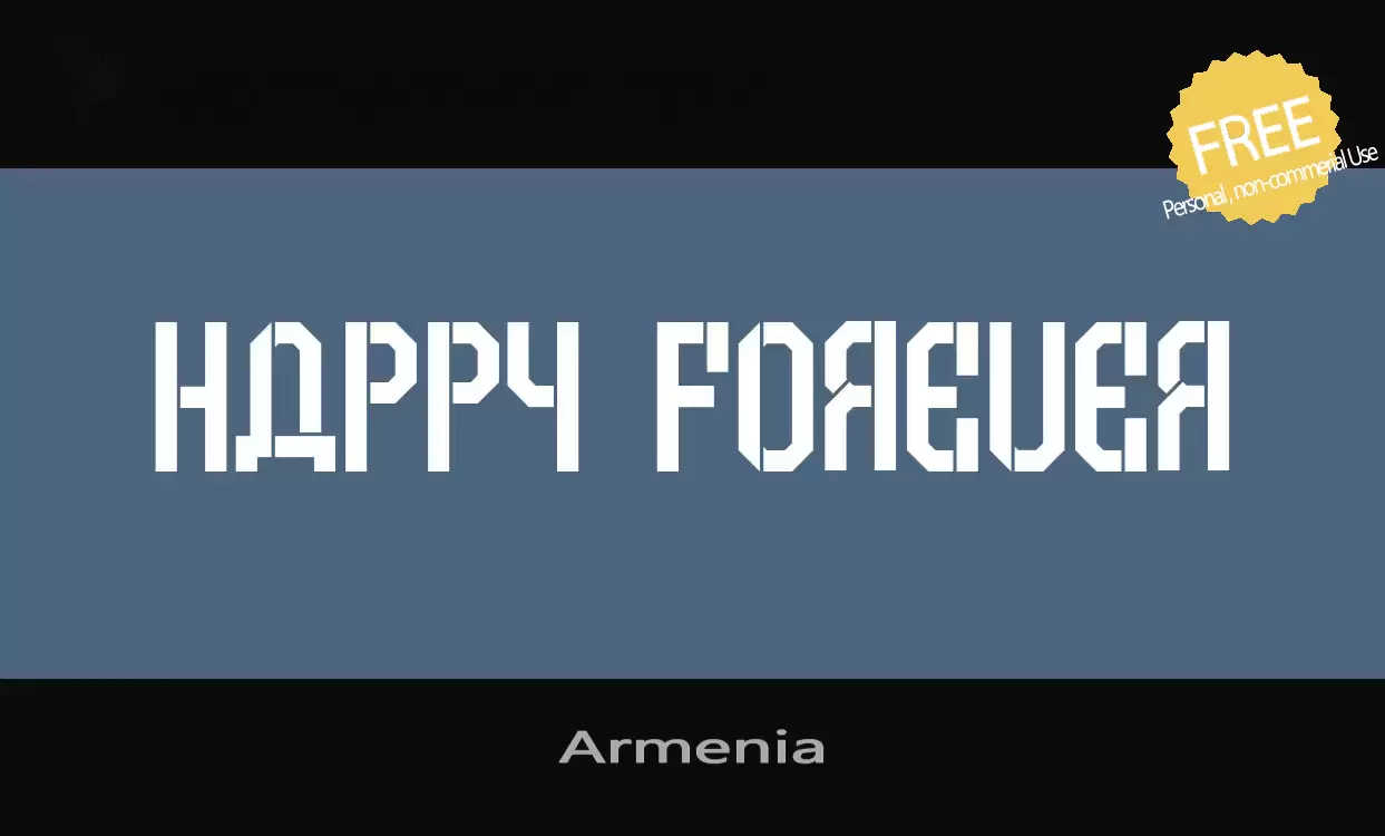 「Armenia」字体效果图