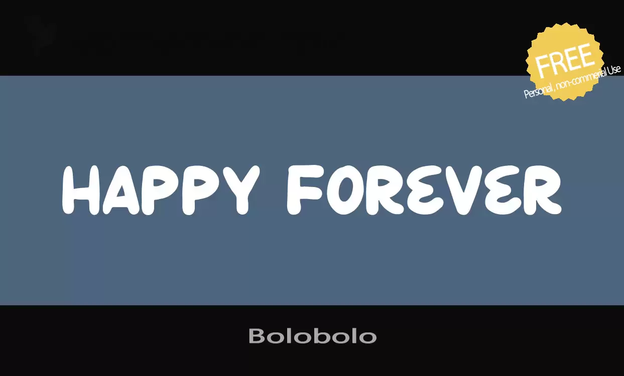 Font Sample of Bolobolo