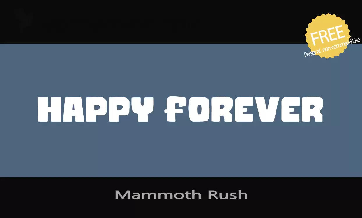 「Mammoth-Rush」字体效果图