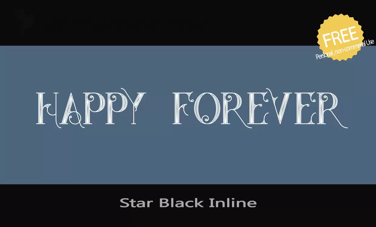 「Star-Black-Inline」字体效果图