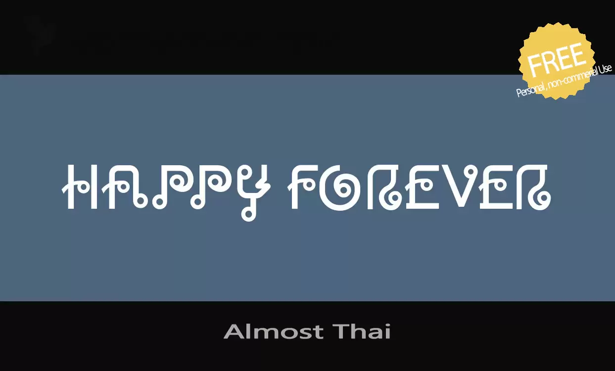 Font Sample of Almost-Thai