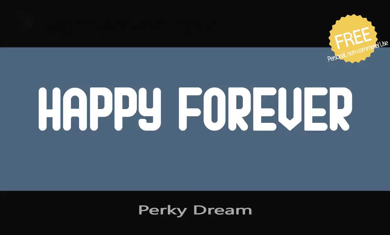 「Perky-Dream」字体效果图