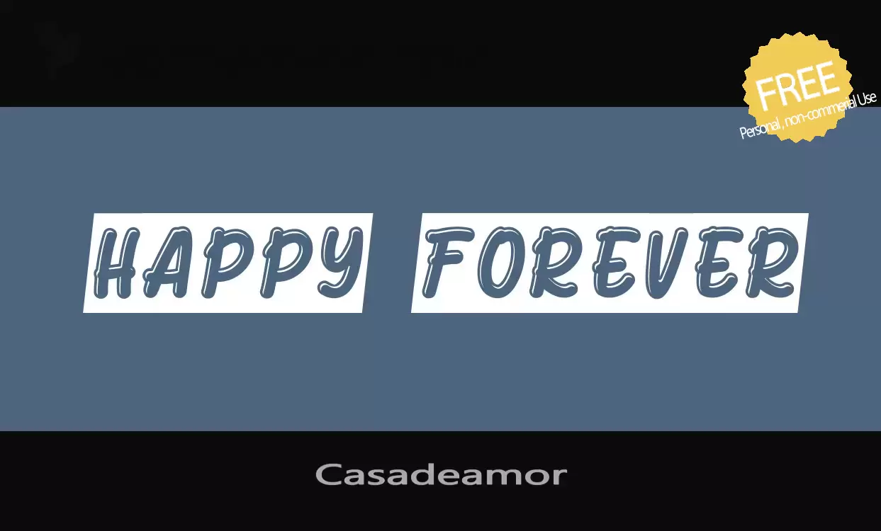 「Casadeamor」字体效果图