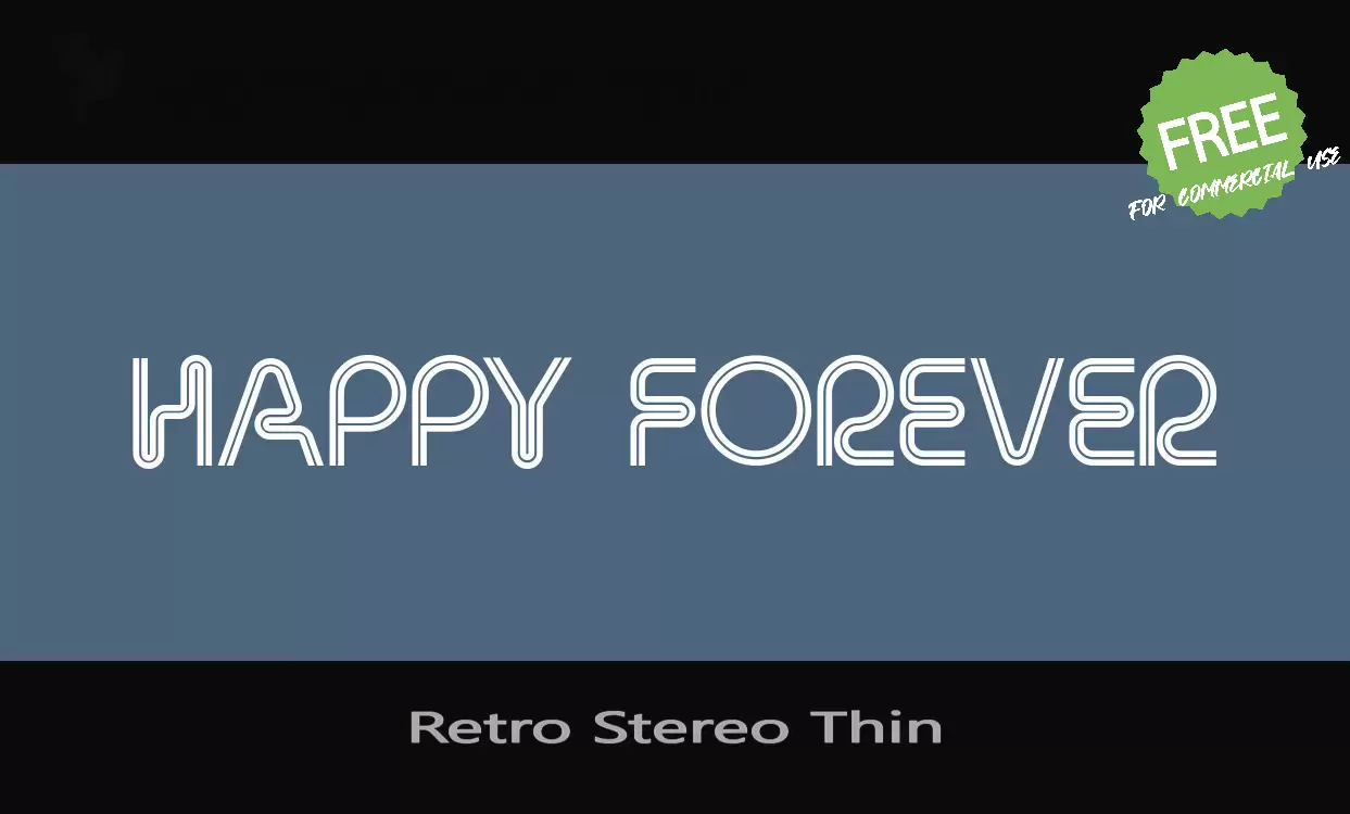 「Retro-Stereo-Thin」字体效果图