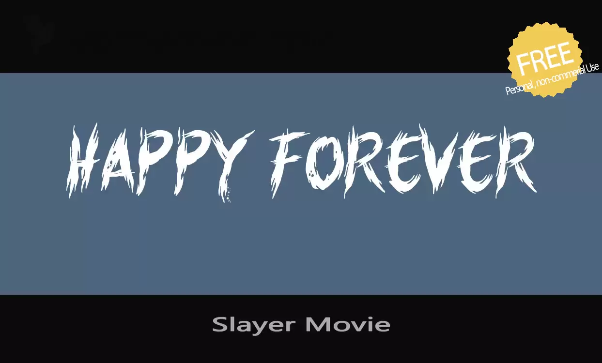 Font Sample of Slayer-Movie