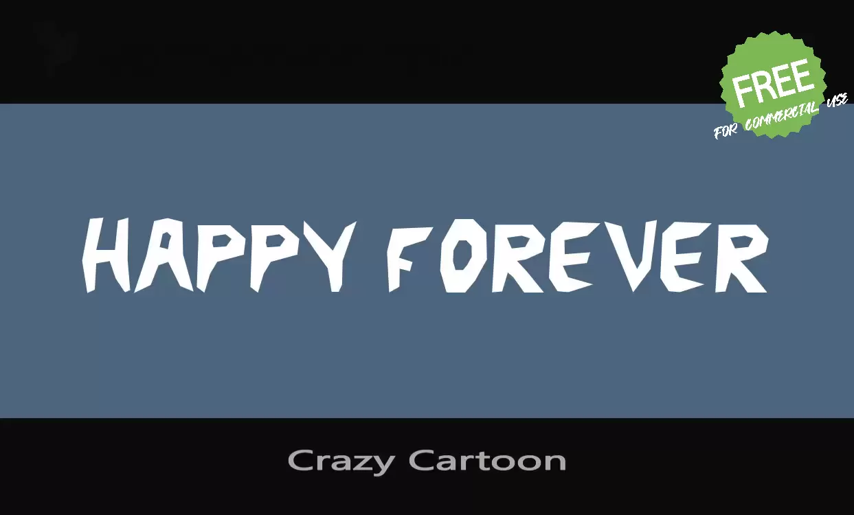 Font Sample of Crazy-Cartoon