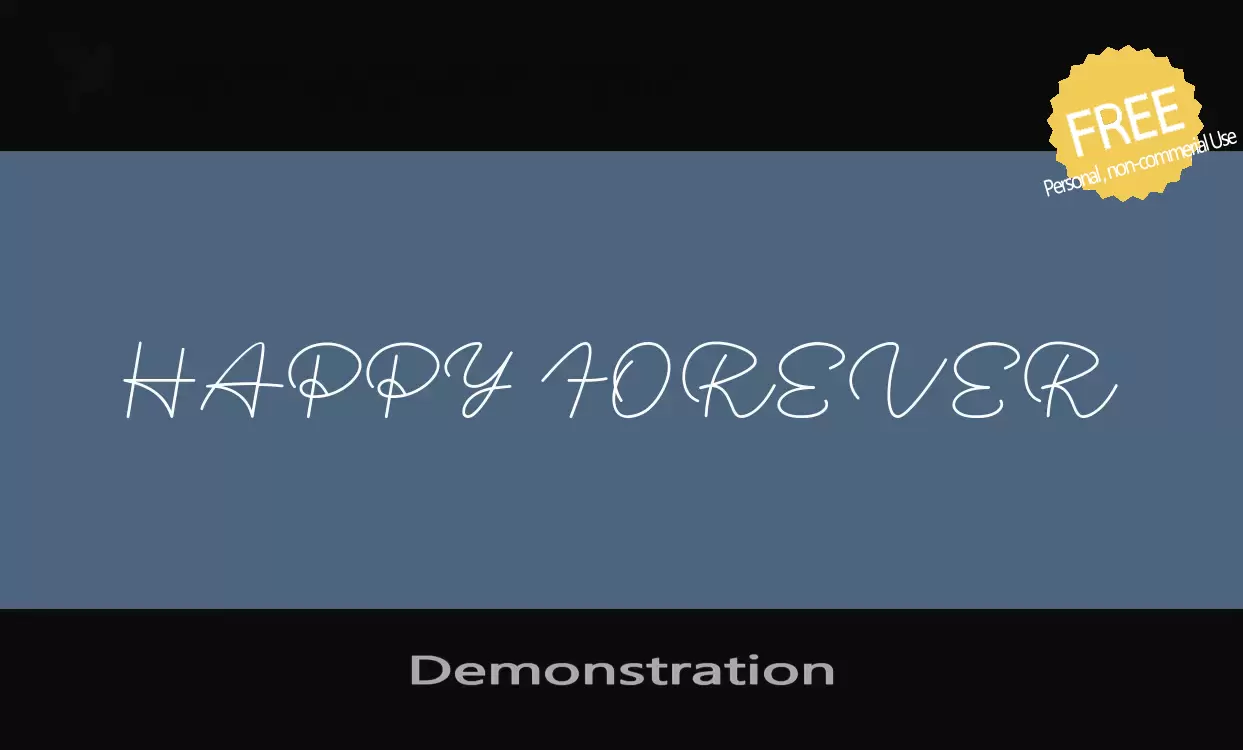 Font Sample of Demonstration