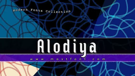 「Alodiya」字体排版图片