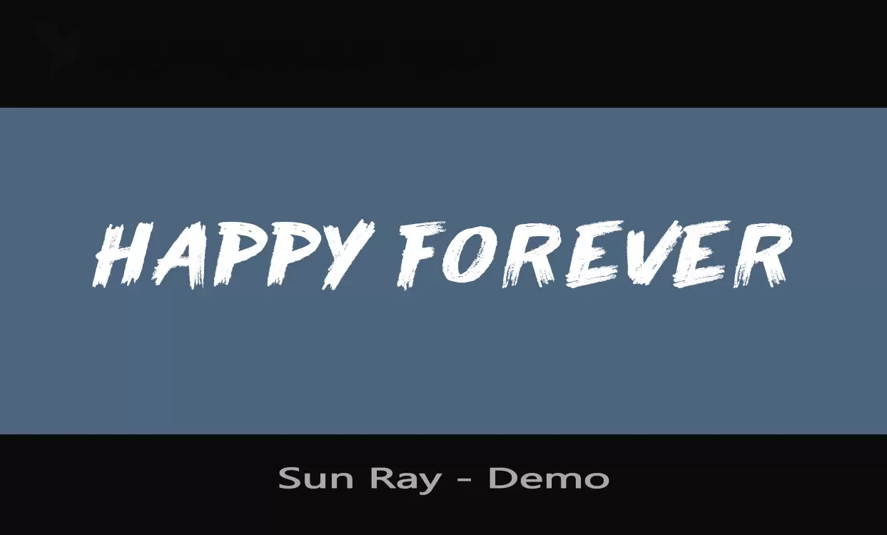 Font Sample of Sun-Ray---Demo