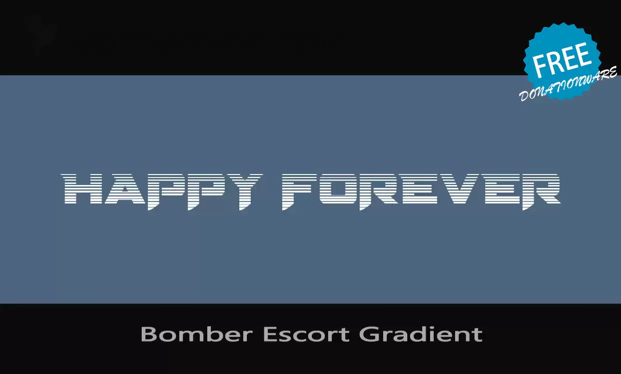 「Bomber-Escort-Gradient」字体效果图