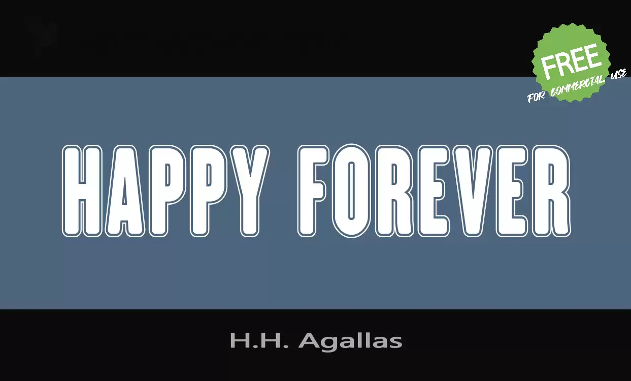 Font Sample of H.H.-Agallas